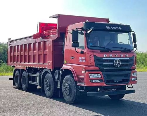 চার অক্ষের ডিজেল 3 আসন কার্গো ডাম্প ট্রাক 20M2 8.9 মিটার রিয়ার ড্রাইভ ম্যানুয়াল ট্রান্সমিশন 8 × 4
