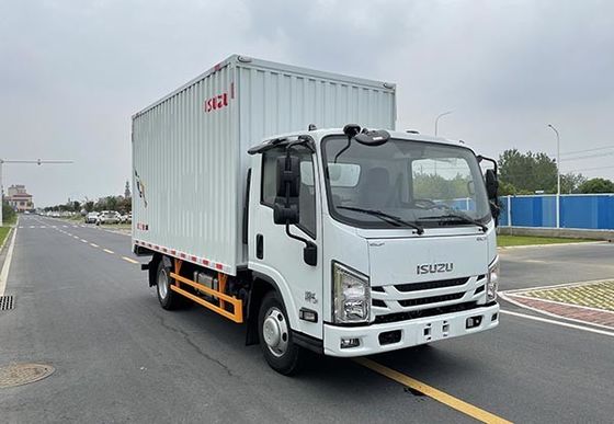 ভালো দাম হোয়াইট ইসুজু আইসোলেটেড ট্রাক 126HP 152HP ইসুজু বক্স ভ্যান শিপিং ট্রাক অনলাইন